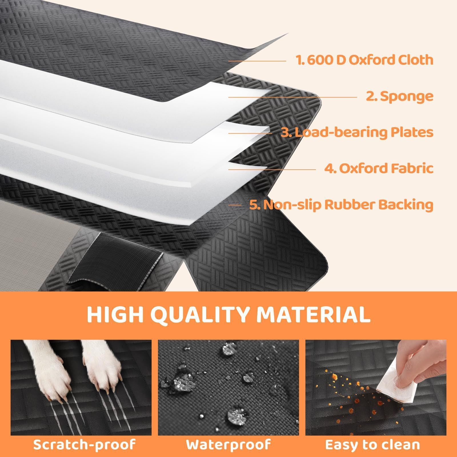 CozyPilot™ Hard Bottom Autositzschutz (Belastbar bis 180kg)